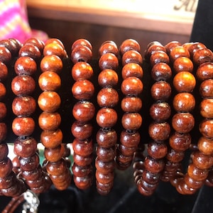 Stretchie Koa Wood Bracelet 8mm beads.