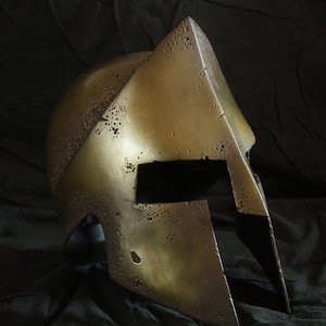 300 Spartan helmet mask prop costume cosplay (Brown Patina)