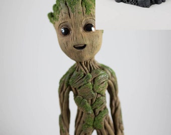 Baby Groot life size sculpture statue 9" tall WITH BASE(V2)