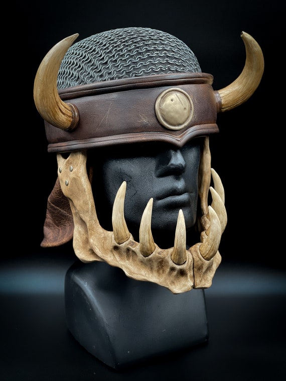 barbarian motorcycle helmet Diablo II Resurrected Inspired Wearable Carnage Helmet, Full-size Barbarian  Helm