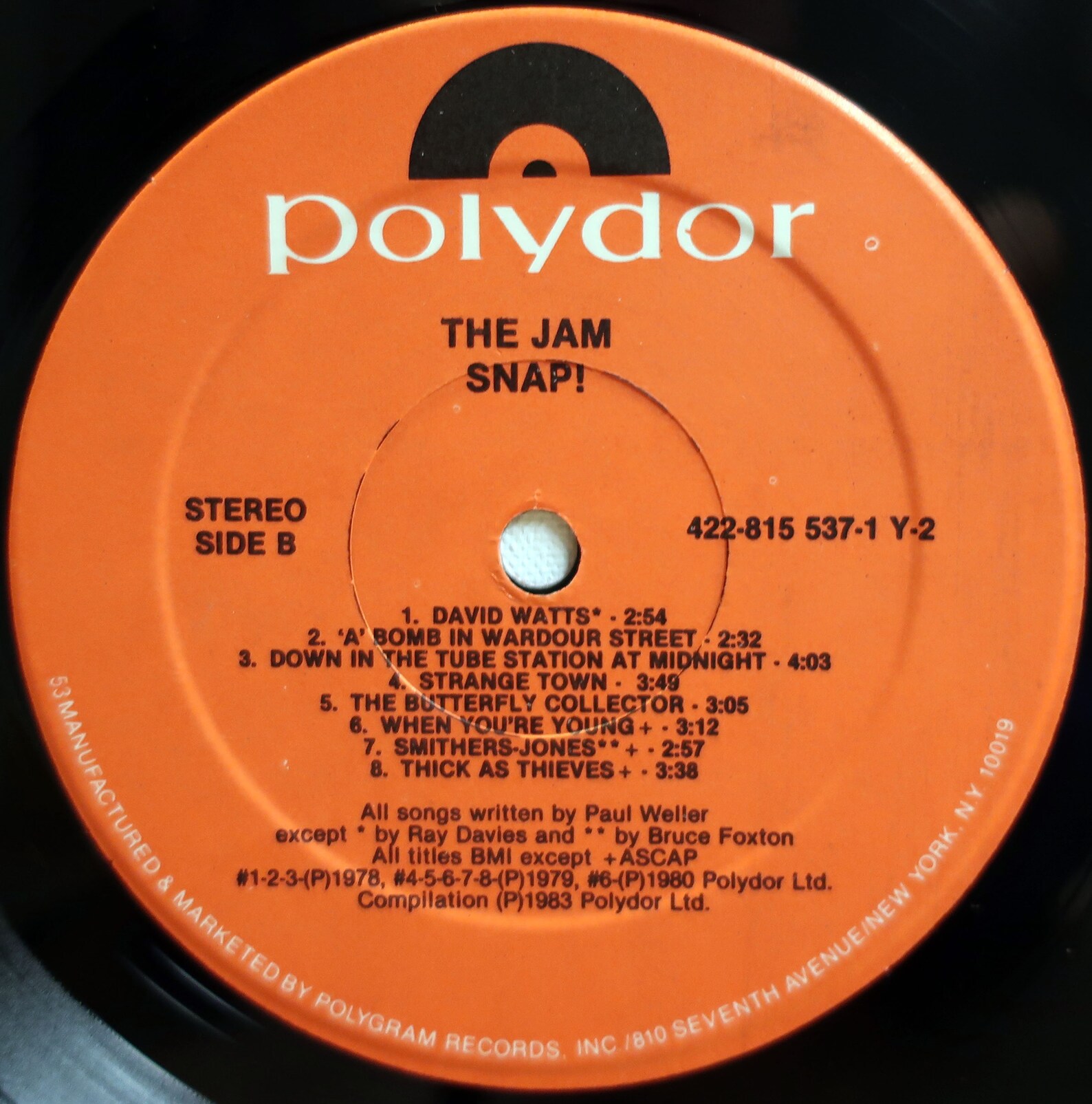 Original '83 The JAM Snap Polydor Records Vintage US Etsy