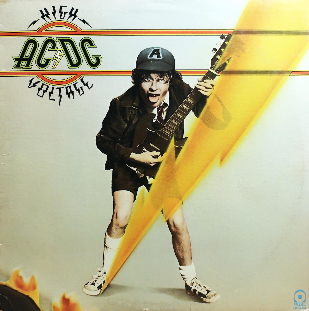 Rare Original 1976 AC/DC High Voltage Atco Records Vintage US Vinyl ...