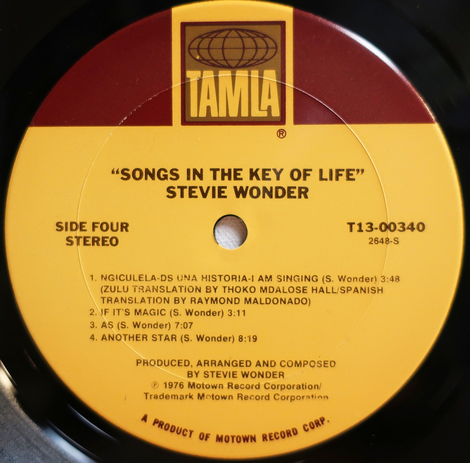 Original '76 STEVIE WONDER Songs in the Key of Life Tamla Etsy