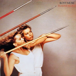 Original &#39;80 ROXY MUSIC Flesh + Blood ATCO Records Vintage U.S. Vinyl Press Lp Near Mint !! Art Rock Classic Bryan Ferry Phil Manzanera L@@K