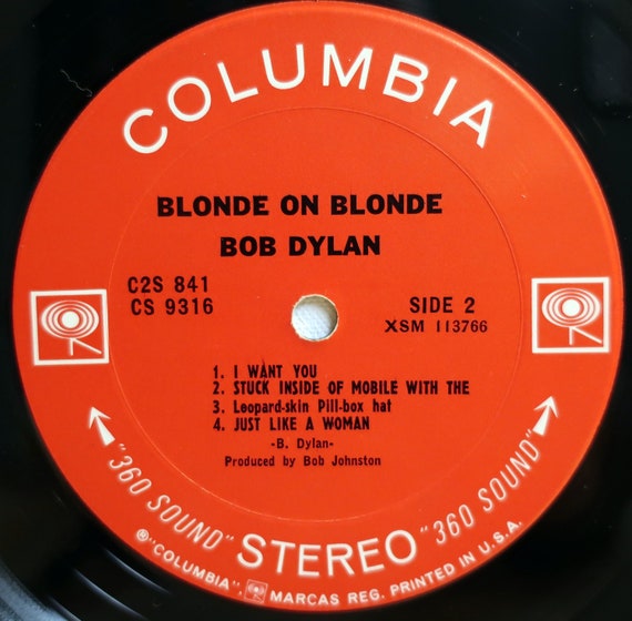 Rare Original 1966 Bob Dylan Blonde on Blonde Columbia