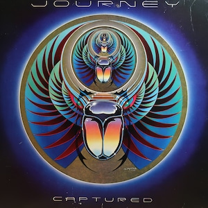 Original 1981 Journey Captured Columbia Records Vintage US Double Album Live Concert Compilation Vinyl Press 2Lp With Rare Poster Top Grade