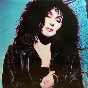 Original 1987 Cher auto-intitulé Geffen Records vintage vinyle US press Lp Near Mint Rare Club Edition avec pochette intérieure personnalisée HOF