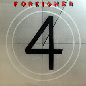Original &#39;81 Foreigner 4 Atlantic Records Vintage U.S. Vinyl Press Lp Near Mint Includes Custom Inner Sleeve All Time Rock Classic Lou Gramm