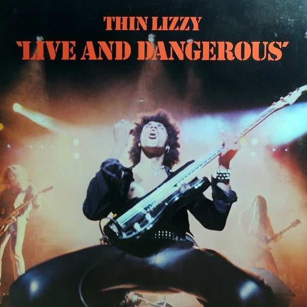 Rare Original '78 THIN LIZZY Live And Dangerous Warner Bros Records Vintage U.S Double Album Vinyl Press 2Lp Near MINT Phil Lynott Hard Rock