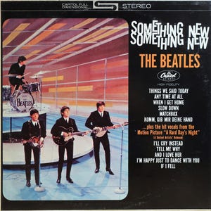 Rare 1976 The Beatles Something New Capitol Records Vintage U.S. Early Stereo Vinyl Repress Lp Near Mint Red Labels Lennon McCartney Classic
