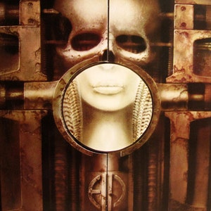 Original &#39;73 E.L.P. Emerson Lake & Palmer BRAIN SALAD SURGERY Atlantic Records U.S. Vinyl Press Album Lp Excellent! Die-Cut H.R. Giger Cover