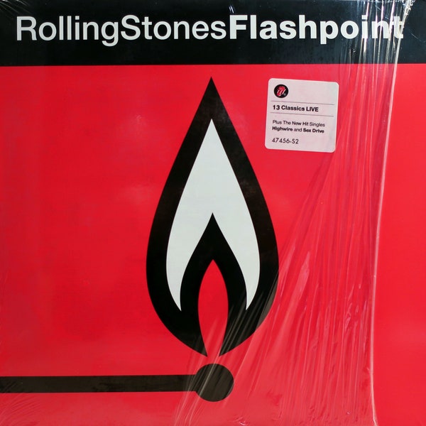 Rare Original '91 ROLLING STONES Flashpoint Rolling Stones Records Vintage U.S. Vinyl Press Lp Near MINT!!! Still In Shrink w/ Hype Stickers