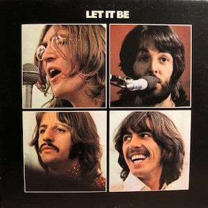 beatles let it be (RARE!!USアドバンス送料込み） Rare Original 1970 the Beatles Let It Be Apple Records Vintage