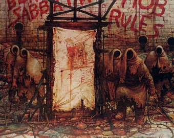 Vintage Black Sabbath Mob Rules Album 1981 LP Record 12' Vinyl