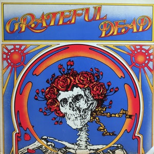 Original 1971 Grateful Dead Self Titled Warner Bros Records Vintage U.S. Double Vinyl Press 2Lp Excellent Green Labels Alton Kelley Art