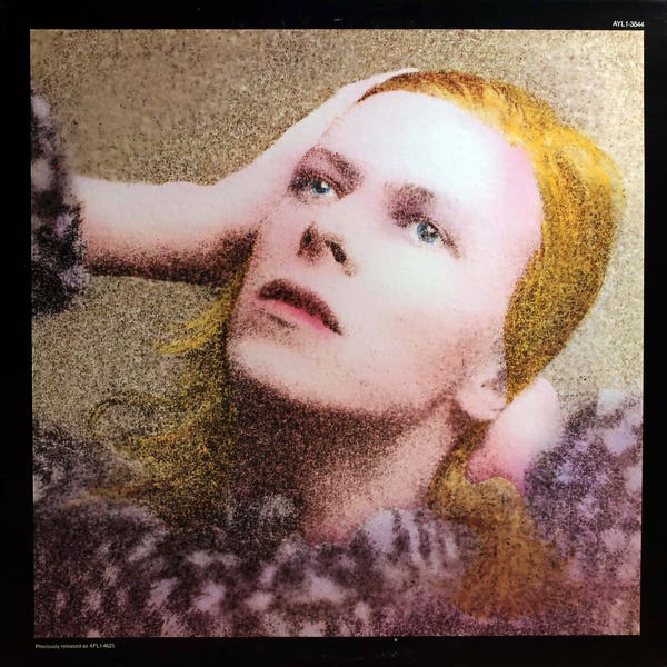 Rare '80 DAVID BOWIE Hunky Dory RCA Victor Records Vintage U.S. Early Vinyl Repress Lp Near Mint Classic Glam Rock Black Labels Mick Ronson