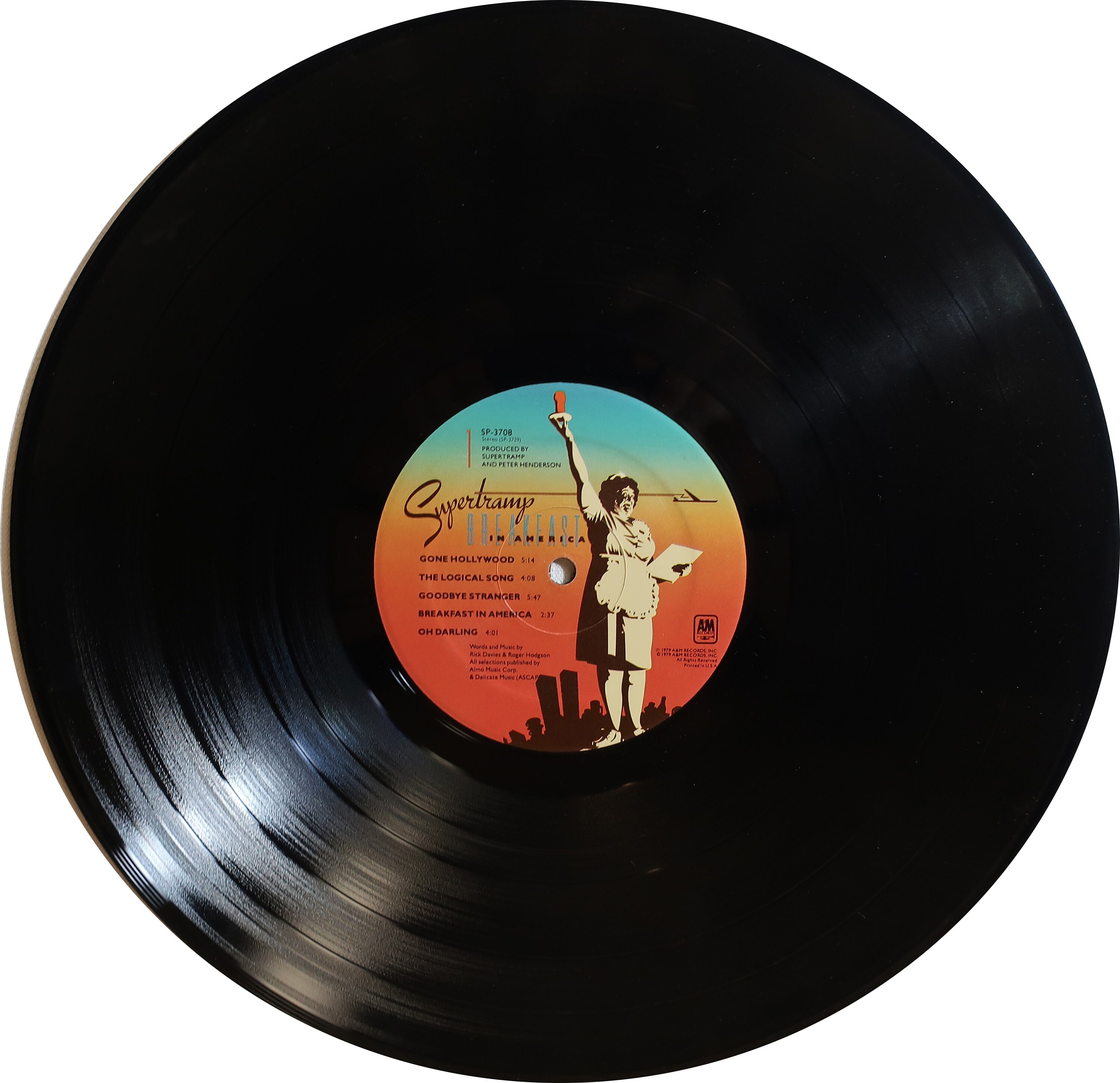 Breakfast Record Vintage 1979 Supertramp Breakfast in America A&M Records Original U.S ...