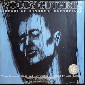 Rare 1969 Woody Guthrie Library Of Congress Recordings Elektra Records Ancienne Réédition Vinyle 3 Lp Coffret Avec Livret Near Mint Chansons Intemporelles