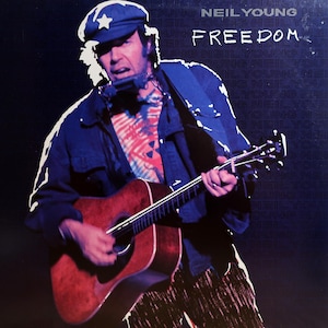 Rare Original &#39;89 NEIL YOUNG Freedom Reprise Records Vintage U.S. Vinyl Press Lp Near MINT !!! Classic Rock Grunge Rockin&#39; In The Free World