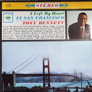 Rare 1970 Tony Bennett I Left My Heart In San Francisco Columbia Records Vintage US Early Vinyl Repress Lp Near Mint Jazz Vocal Classic