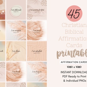 Christian Affirmation Boho Cards | Kindness | Inspirational | Bible Card Scripture Quotes | Biblical Religious Women PNG PDF Download Print