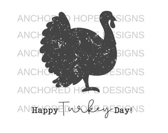 Happy Turkey Day Thanksgiving Fall Grunge PNG - Sublimation Design Download - Digital Design - Sublimation