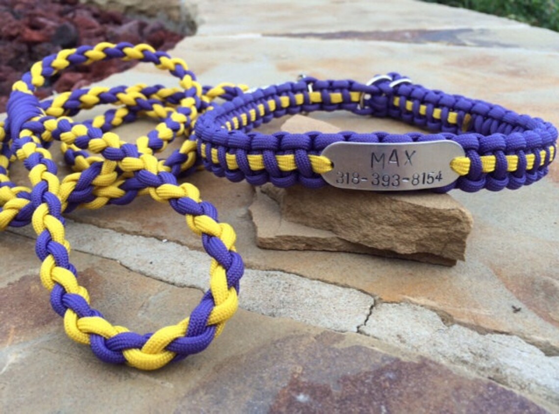 Custom Dog Collar & Leash Combo Etsy