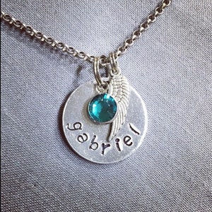 Memory Necklace with birthstone
