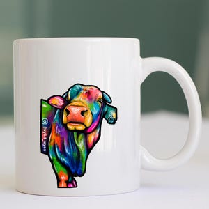 Cow Vinyl Sticker, Cow Sticker, Animal Sticker, Fun Gift, Cow Lover Gift, Cow Art, Country Art, Water bottle Sticker, Laptop Sticker