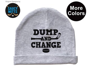 Dump and Change Hockey Baby Beanie Infant Hat Cap