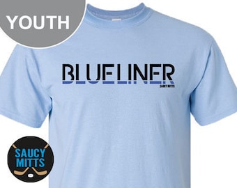 Youth Hockey Shirt BlueLiner Defense Boys and Girls