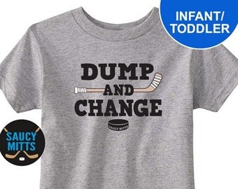 Infant and Toddler Hockey Shirt Dump and Change Color