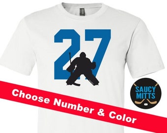 Custom Hockey Goalie Number and Color Shirt