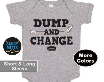 Dump and Change Hockey Baby Gift Infant Bodysuit One Piece Color