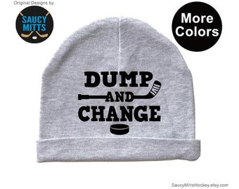 Dump and Change Hockey Baby Beanie Infant Hat Cap
