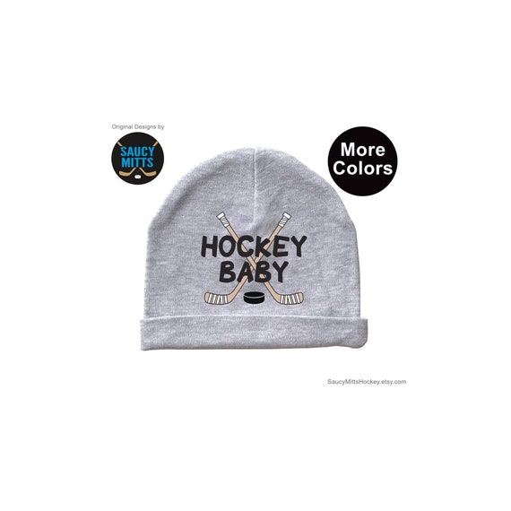 Hockey Baby Beanie Infant Hat Cap Hockey Sticks