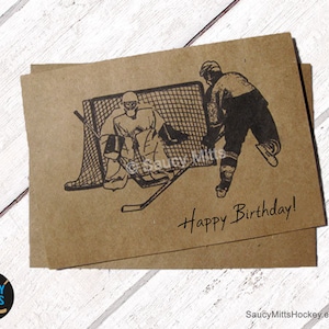 Hockey Birthday Card - Ink Sketch