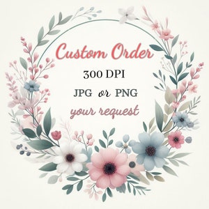 Aangepaste volgordefoto's, clipartbundel, jpg of png, afbeeldingen voor het maken van kaarten, sublimatie, POD, plakboekpapier, aangepaste bestelling aanvragen