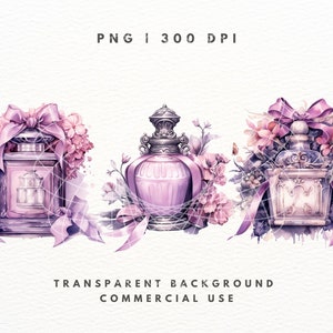 Watercolor Perfume Bottles Clipart, PNG Bundle (digital Download) - Etsy