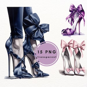High Heels Clip Art, Bundle PNG, Commercial Use Clipart, Digital Download, Pink High Heels Clipart, Purple High Heels Clipart, Sublimation