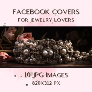 Facebook Cover Bundle, Photography Facebook Timeline Covers, Facebook Cover Images, Jewelry Lover Facebook Cover Photo, 10 JPG Images