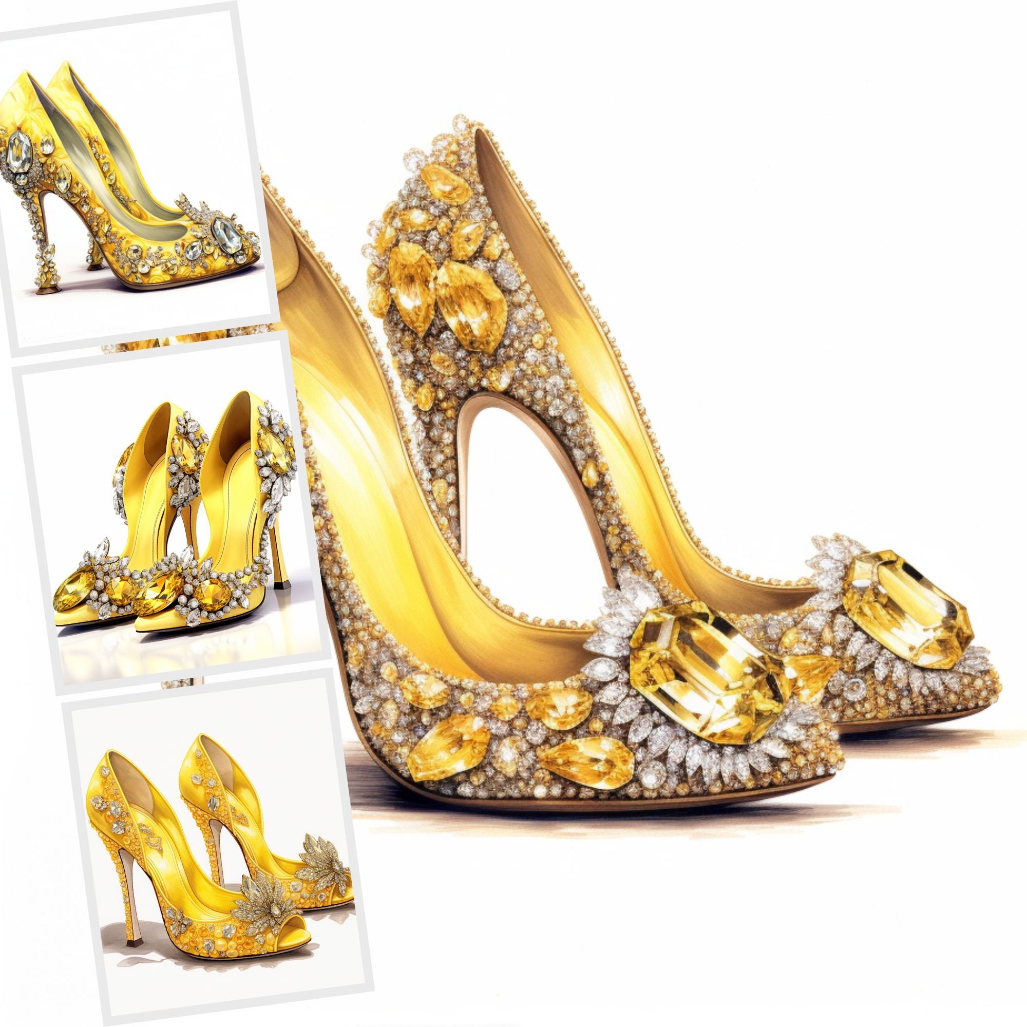 Bright yellow high heels deals