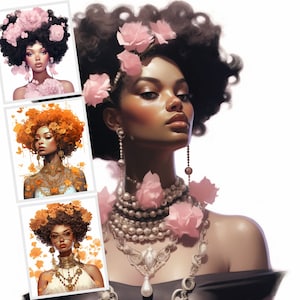 Rococo Ladies Clipart, Futuristic Ladies Clipart, JPG Clipart Bundle, Vintage Lady Illustrations, Scrapbook, Junk Journal, Cards Making