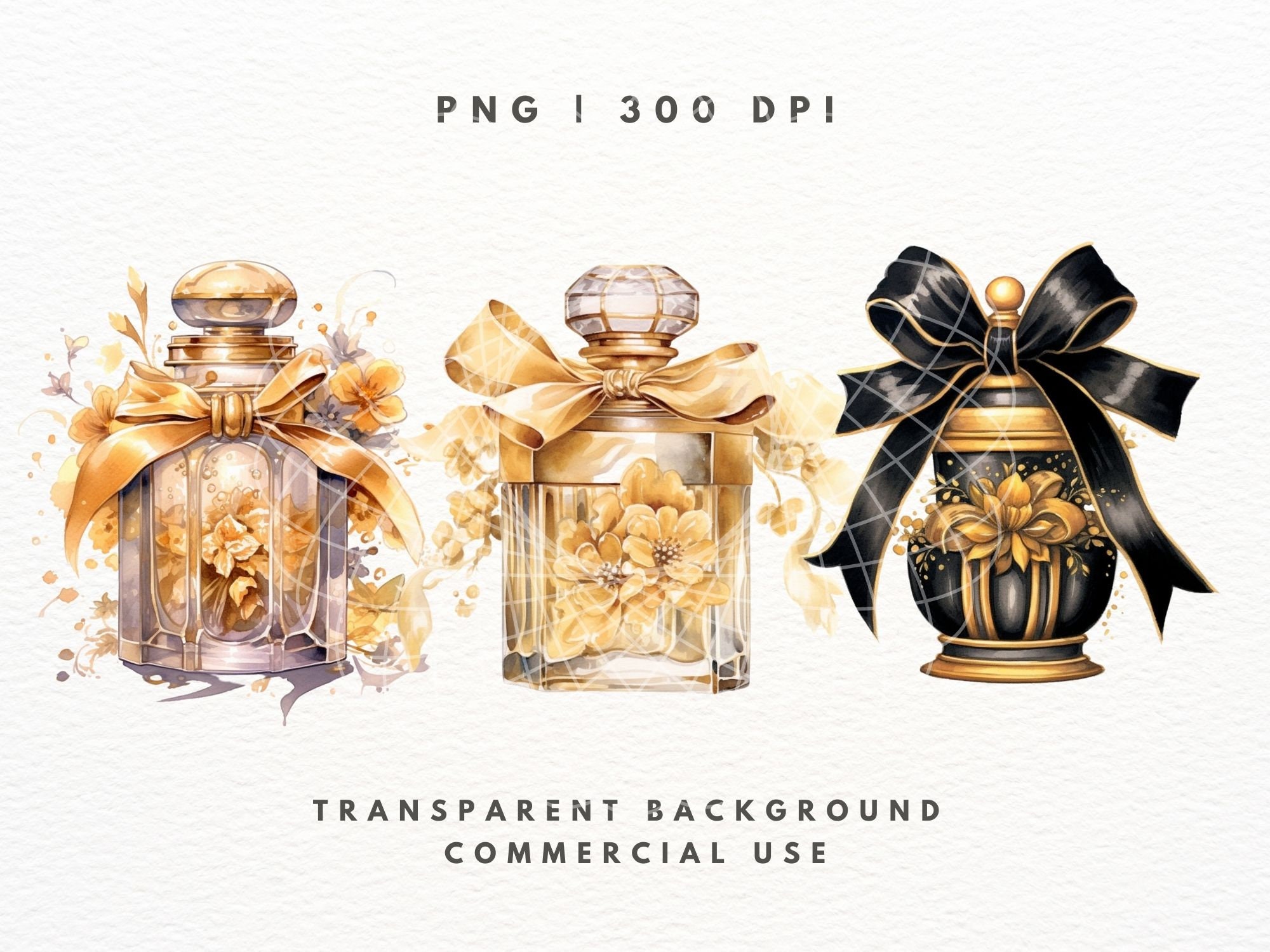 Watercolor Perfume Bottles Clipart, PNG Bundle (digital Download) - Etsy