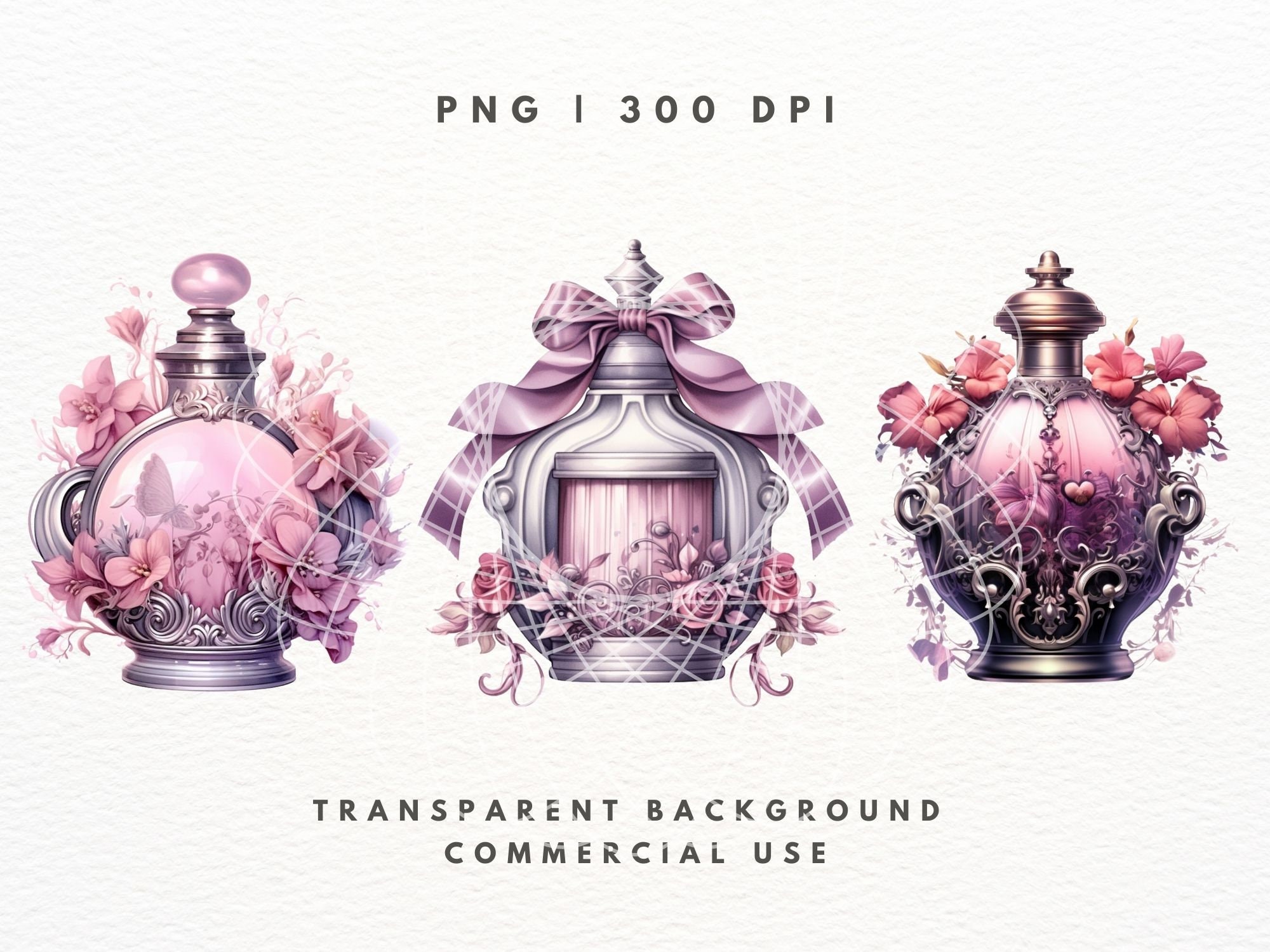 Watercolor Perfume Bottles Clipart, PNG Bundle (digital Download) - Etsy