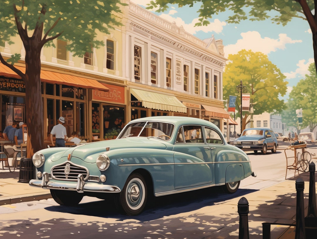 Print Retro Ride in Pastels A4 Digital Print From Motor Majesty: A ...