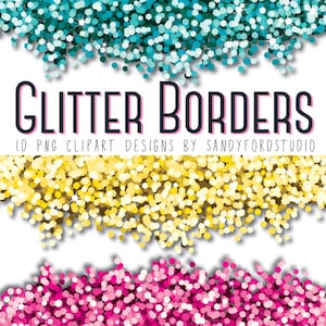 Glitzer Rahmen Clipart - 10 Entwürfe - Png-Dateien - Instant Download