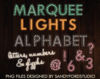 marquee lights etsy