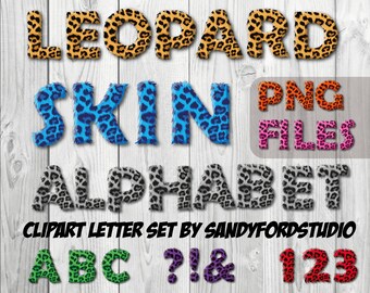 Striped Fur Animal Skin High Quality The Wild Set 7 Digital Alphabet by AwesomeScrapper 300 DPI PNGs Black and Orange Wildlife