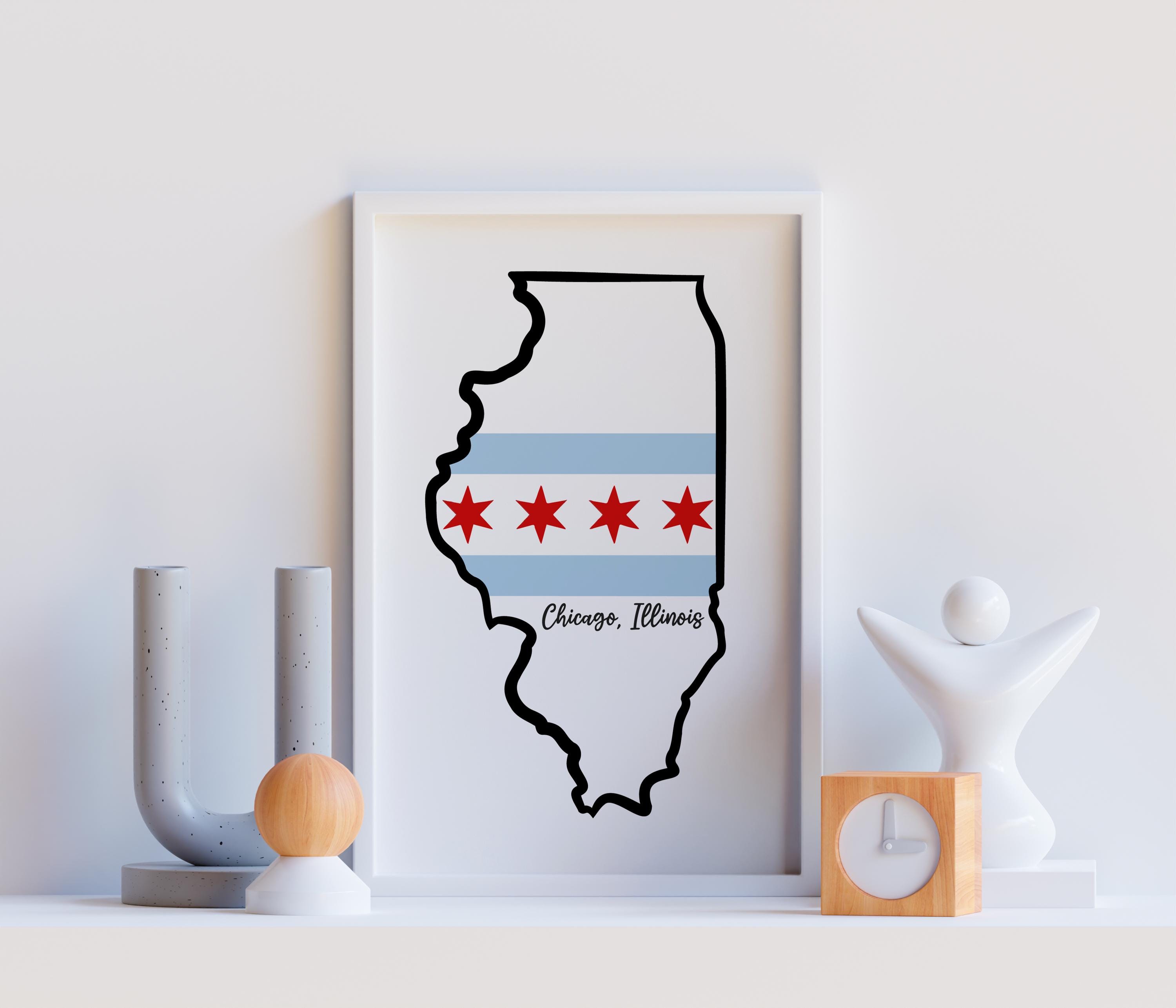 Illinois SVG Bundle – State Outline, Flag, Flower, Landscape Png Ai Eps ...